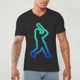 Baseball Player Graphic Men's V-Neck T-Shirt Baseball Player Graphic Men's V-Neck T-Shirt