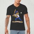 Baseball Puerto Rico Patriotic Flag Boricua Baseball Player Men's V-Neck T-Shirt Baseball Puerto Rico Patriotic Flag Boricua Baseball Player Men's V-Neck T-Shirt