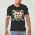 Baseball Pumpkin Halloween Baseball Drip Spooky Halloween Men's V-Neck T-Shirt Baseball Pumpkin Halloween Baseball Drip Spooky Halloween Men's V-Neck T-Shirt