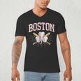 Baseball Shamrock Boston Massachusetts St Patrick’s Day Men's V-Neck T-Shirt