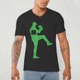 Baseball Shamrock St Patrick's Day Saint Paddy's Men's V-Neck T-Shirt Baseball Shamrock St Patrick's Day Saint Paddy's Men's V-Neck T-Shirt