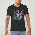 Baseball Skeleton Ice Cream Drip Baseball Boys Youth Men's V-Neck T-Shirt Baseball Skeleton Ice Cream Drip Baseball Boys Youth Men's V-Neck T-Shirt