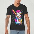 Baseball Snowman Drip Christmas Baseball Boys Men Kids Men's V-Neck T-Shirt Baseball Snowman Drip Christmas Baseball Boys Men Kids Men's V-Neck T-Shirt