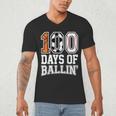 Baseball Soccer Basketball 100 Days Of School Men's V-Neck T-Shirt Baseball Soccer Basketball 100 Days Of School Men's V-Neck T-Shirt