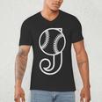Baseball Sport Player Monogram Cool Initial Letter J Men's V-Neck T-Shirt Baseball Sport Player Monogram Cool Initial Letter J Men's V-Neck T-Shirt