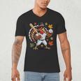 Baseball Turkey 67 Meme Thanksgiving For Boys Toddlers Kid Men's V-Neck T-Shirt