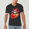 Baseball Valentine's Day Drip Ice Cream Team Men's V-Neck T-Shirt