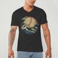 Baseball Waves Ocean Sports Baseball Fans Men's V-Neck T-Shirt