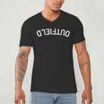 BaseballSoftball Upside Down Outfield Men's V-Neck T-Shirt BaseballSoftball Upside Down Outfield Men's V-Neck T-Shirt
