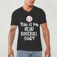 Bear Baseball Shirt For Players Fans And Moms Men's V-Neck T-Shirt