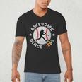 Birthday Baseball Lover 40 Years Old Awesome Since 1986 Men's V-Neck T-Shirt