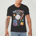 Birthday Boy 8th Birthday Baseball Men's V-Neck T-Shirt Birthday Boy 8th Birthday Baseball Men's V-Neck T-Shirt