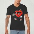 Boy Valentines Day Heart Love Baseball Boys Men Kids Men's V-Neck T-Shirt Boy Valentines Day Heart Love Baseball Boys Men Kids Men's V-Neck T-Shirt