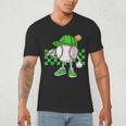 Boys St Patricks Day Baseball Player Pitcher Coach Kids Men's V-Neck T-Shirt Boys St Patricks Day Baseball Player Pitcher Coach Kids Men's V-Neck T-Shirt