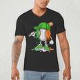 Boys St Patricks Day Irish Flag Kids Baseball Ice Cream Drip Men's V-Neck T-Shirt
