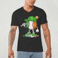 Boys St Patricks Day Kids Baseball Player Ice Cream Drip Men's V-Neck T-Shirt Boys St Patricks Day Kids Baseball Player Ice Cream Drip Men's V-Neck T-Shirt