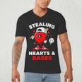 Boys Valentines Baseball Drip Icecream Stealing Hearts Kids Men's V-Neck T-Shirt Boys Valentines Baseball Drip Icecream Stealing Hearts Kids Men's V-Neck T-Shirt