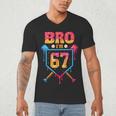 Bro I’m 67 Baseball Drip Number 67 Player 67th Birthday Men's V-Neck T-Shirt