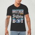 Brother Of The Birthday Boy Baseball Ice Cream Drip Matching Men's V-Neck T-Shirt Brother Of The Birthday Boy Baseball Ice Cream Drip Matching Men's V-Neck T-Shirt
