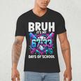Bruh It's My 67 33 Days Of School Baseball 100 Days Smarter Men's V-Neck T-Shirt Bruh It's My 67 33 Days Of School Baseball 100 Days Smarter Men's V-Neck T-Shirt
