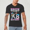 Bruh It's My 8th Birthday Baseball Ice Cream Drip 8 Year Old Men's V-Neck T-Shirt Bruh It's My 8th Birthday Baseball Ice Cream Drip 8 Year Old Men's V-Neck T-Shirt
