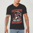 Catchers Are Built Different Baseball Catcher Men's V-Neck T-Shirt Catchers Are Built Different Baseball Catcher Men's V-Neck T-Shirt