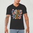 Checkered Leopard Game Day Baseball Men Women Kids Men's V-Neck T-Shirt Checkered Leopard Game Day Baseball Men Women Kids Men's V-Neck T-Shirt