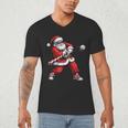 Christmas Baseball Player Santa Xmas Boys Men Toddler Men's V-Neck T-Shirt