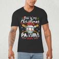 This Is My Christmas Pajama Shirt Baseball Xmas PJs Boys Men Men's V-Neck T-Shirt