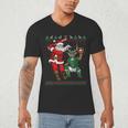 Christmas Santa Baseball Ugly Sweater Men's V-Neck T-Shirt Christmas Santa Baseball Ugly Sweater Men's V-Neck T-Shirt