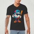 Cool Baseball Drip For Boys Ice Cream Drip Baseball Kids Men's V-Neck T-Shirt Cool Baseball Drip For Boys Ice Cream Drip Baseball Kids Men's V-Neck T-Shirt