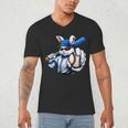 Cool Rabbit Baseball Easter Men Boy Toddler Kid Men's V-Neck T-Shirt Cool Rabbit Baseball Easter Men Boy Toddler Kid Men's V-Neck T-Shirt