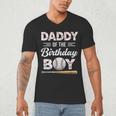 Daddy Of The Birthday Boy Baseball Matching Family Men's V-Neck T-Shirt