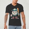 Donut Baseball Hat Ball Bat Cute Sport Toddler Boys Kids Men Men's V-Neck T-Shirt Donut Baseball Hat Ball Bat Cute Sport Toddler Boys Kids Men Men's V-Neck T-Shirt