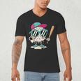 Dripping Baseball Baseball Lover Player Baseballer Men's V-Neck T-Shirt Dripping Baseball Baseball Lover Player Baseballer Men's V-Neck T-Shirt
