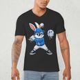 Dripping Drip Baseball Rabbit Bunny Easter Men Boy Kid Men's V-Neck T-Shirt