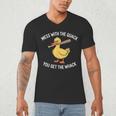 Duck And Baseball Bat Mess With The Quack You Get Whack Men's V-Neck T-Shirt Duck And Baseball Bat Mess With The Quack You Get Whack Men's V-Neck T-Shirt