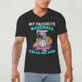 My Favorite Baseball Player Calls Me Dad Ice Cream Drip Men's V-Neck T-Shirt My Favorite Baseball Player Calls Me Dad Ice Cream Drip Men's V-Neck T-Shirt