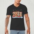 Football Baseball Basketball Player Sport Christmas Men's V-Neck T-Shirt Football Baseball Basketball Player Sport Christmas Men's V-Neck T-Shirt