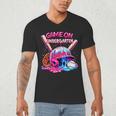 Game Kindergarten Baseball Ice Cream Drip On Back To School Men's V-Neck T-Shirt