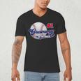 Grammy Rookie Of Year 1st Birthday Baseball Theme Matching Men's V-Neck T-Shirt