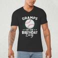 Gramps Of The Birthday Boy Baseball Player Birthday Men's V-Neck T-Shirt Gramps Of The Birthday Boy Baseball Player Birthday Men's V-Neck T-Shirt