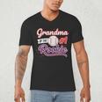 Grandparent Grandma Of The 1 Rookie Baseball Men's V-Neck T-Shirt Grandparent Grandma Of The 1 Rookie Baseball Men's V-Neck T-Shirt