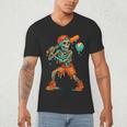 Halloween Baseball Skeleton Ice Cream Drip Baseball Boys Kid Men's V-Neck T-Shirt Halloween Baseball Skeleton Ice Cream Drip Baseball Boys Kid Men's V-Neck T-Shirt
