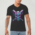 Halloween Baseball Skull Drip Baseball Lifestyle Boy Men Men's V-Neck T-Shirt Halloween Baseball Skull Drip Baseball Lifestyle Boy Men Men's V-Neck T-Shirt