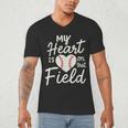 My Heart Is On That Field Baseball Men's V-Neck T-Shirt My Heart Is On That Field Baseball Men's V-Neck T-Shirt