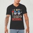 I Hit 100 Days Of School Baseball Kids Boy Teacher 100th Day Men's V-Neck T-Shirt I Hit 100 Days Of School Baseball Kids Boy Teacher 100th Day Men's V-Neck T-Shirt