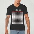 I Hit 100 Days Of School Baseball Lover Teacher Student Men's V-Neck T-Shirt I Hit 100 Days Of School Baseball Lover Teacher Student Men's V-Neck T-Shirt