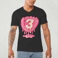 Ice Cream Baseball Glove 3rd Birthday Edition Men's V-Neck T-Shirt Ice Cream Baseball Glove 3rd Birthday Edition Men's V-Neck T-Shirt