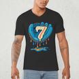 Ice Cream Baseball Glove 7th Birthday Edition Men's V-Neck T-Shirt Ice Cream Baseball Glove 7th Birthday Edition Men's V-Neck T-Shirt